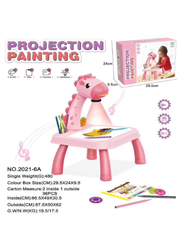 Kids' Giraffe Projection Drawing Board with Musical Educational Table TV6982