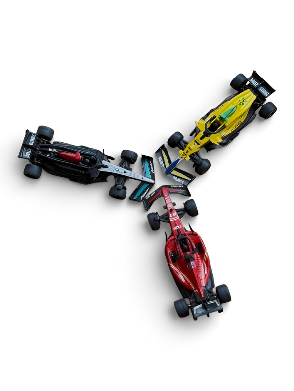 Formula 1 1:43 Scale Diecast Racing Car Set (Pack of 4) – High-Speed F1 Model Toy Cars for Kids, Collectors & Motorsport Enthusiasts TV6902