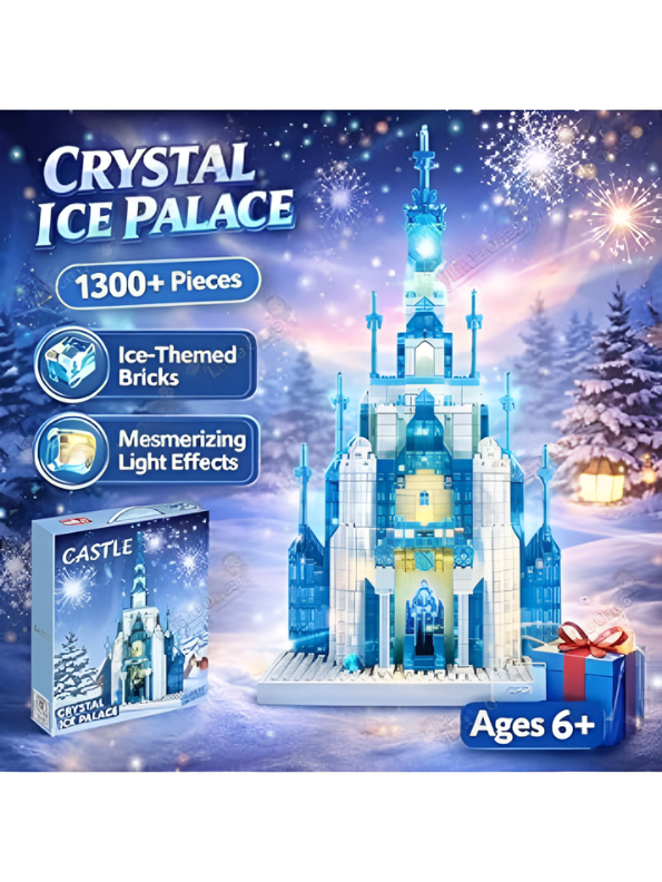 QS08 Winter Ice Castle Building Block Set (1000+ Pieces) – Frozen-Inspired Palace Model Kit for Kids & Adults, Creative DIY Architecture Toy, Educational Holiday Gift Idea MD2602
