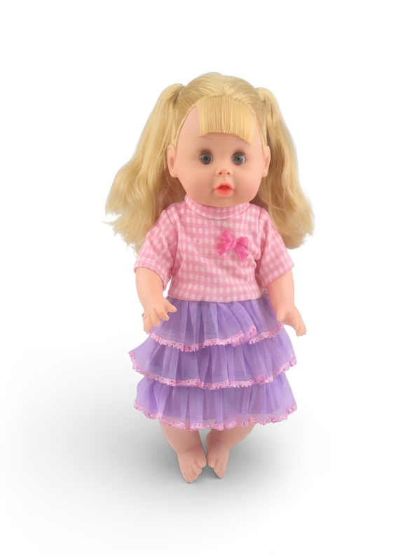 Sweet Baby Interactive Doll Playset with 10 Accessories – Blonde Hair Baby Doll, Realistic Pretend Play Toy for Toddlers and Girls Ages 3+ MD2922