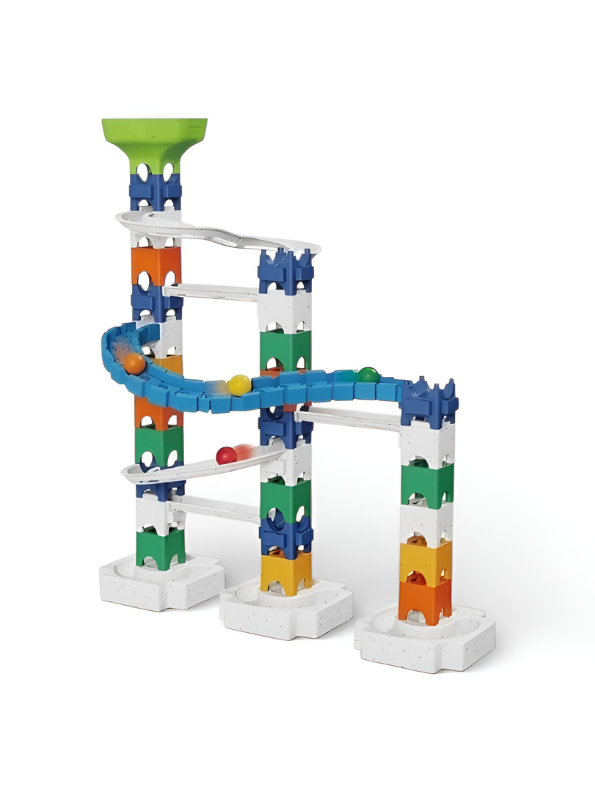 58-Piece Marble Run Set for Kids Ages 3+ – Eco-Friendly Educational Construction Toy, STEM Gravity Track Building Blocks Maze Game for Creative Learning & Development MD354