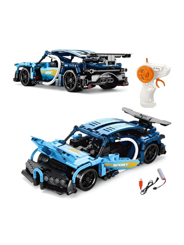 2.4GHz RC Sports Car Building Kit 1:16 Scale – High-Speed Remote Control DIY Supercar STEM Construction Model for Kids & Adults MD1148
