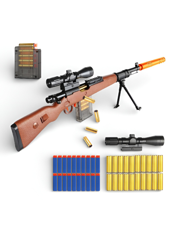 PUBG Kar 98K Tactical Shooting Game Model – 104cm Professional Soft Bullet Toy Gun for Outdoor Combat Play, Realistic Sniper Design for Kids & Adults NX16428