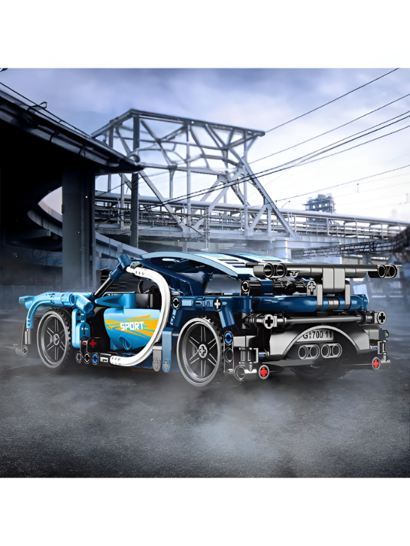 2.4GHz RC Sports Car Building Kit 1:16 Scale – High-Speed Remote Control DIY Supercar STEM Construction Model for Kids & Adults MD1148