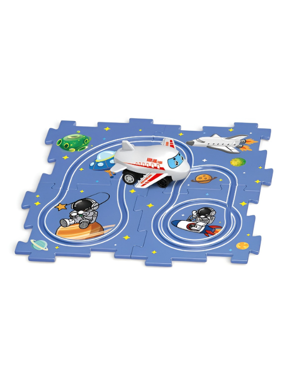 Trolley Puzzle Track Set for Kids 3+ – Interactive Educational Maze Toy with Automatic Vehicle, Modular Building Pieces & Creative STEM Learning Play MD1861