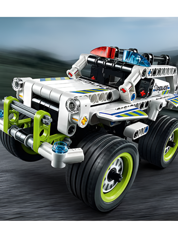 Tech Bricks 3418 Police Off-Road Patrol Vehicle Building Block Set – 185+ Pieces STEM Toy for Kids Ages 6+ TV6276