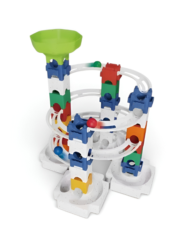 58-Piece Marble Run Set for Kids Ages 3+ – Eco-Friendly Educational Construction Toy, STEM Gravity Track Building Blocks Maze Game for Creative Learning & Development MD354