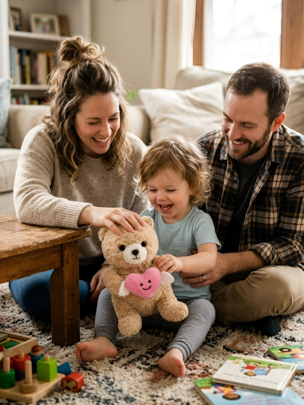 Teddy Bear with Winged Heart – 10-Inch Plush Soft Cuddly Stuffed Animal Toy for Toddlers and Kids ST16499