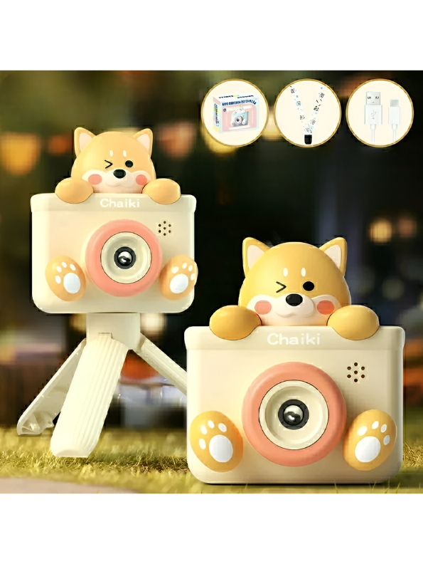 Kids Cartoon HD Digital Camera with Tripod – Cute Animal Design, Portable Video Camera for Boys and Girls, USB Rechargeable TV3859