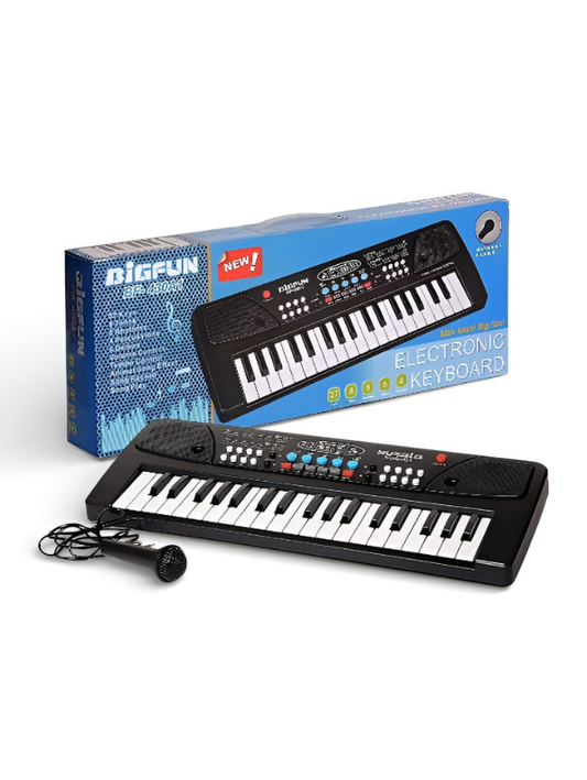 37-Key Kids Electronic Keyboard Piano with Microphone – Portable Musical Toy with 8 Tones, 8 Rhythms, Record & Playback Function, Dual Power Supply for Early Music Learning & Fun TV2492
