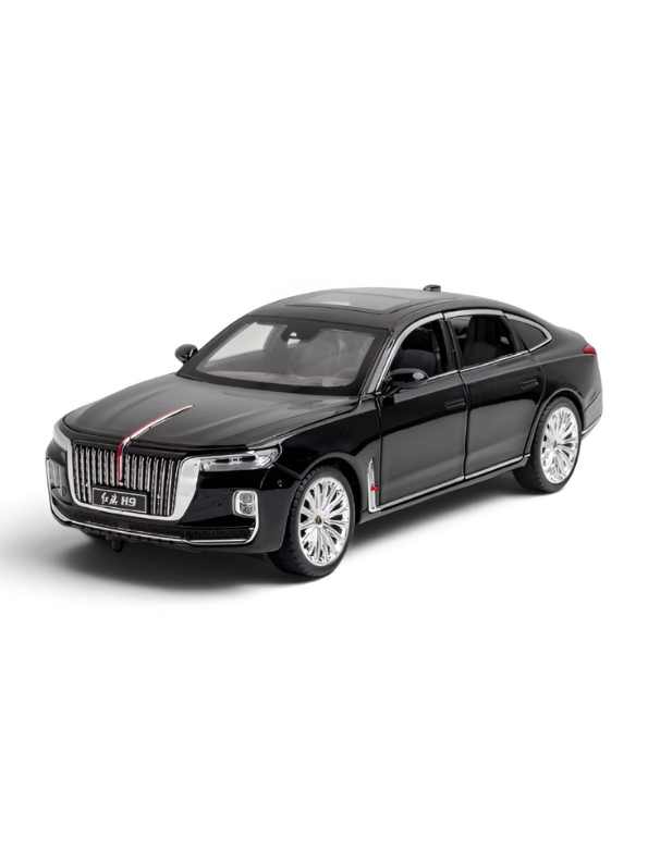 Hongqi H9 1:24 Scale Diecast Model Car - Officially Authorized Alloy Collectible with Light & Sound Effects TV6183