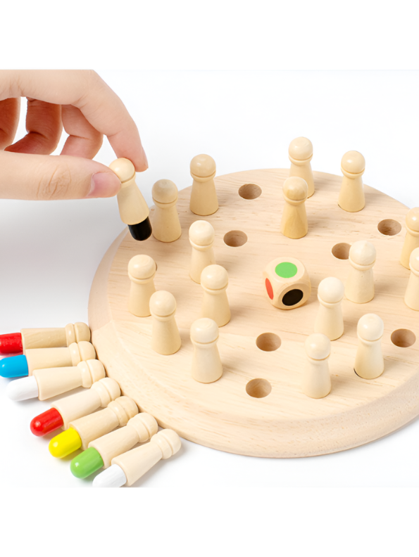 Memory Chess Board Game: Wooden Educational Toy for Kids & Toddlers TV5154