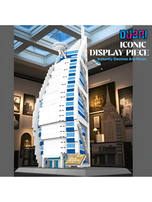Burj Al Arab Dubai Iconic Architecture Building Blocks Set – 2280 Pieces STEM Toy – Large World Wonder Display Model for Kids & Adults TV6068