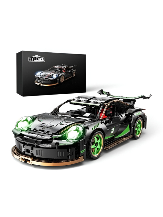 Racing Car Building Block Set (1880 Pcs) – Classic Sports Car Model with Working Lights, Movable Doors & Rotating Lamps – Premium Adult & Kids Collectible TV6447
