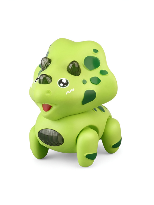 Electric Walking Triceratops Toy for Babies – Musical Crawling Dinosaur with LED Lights, Pull String Action, Early Educational Sensory Toy for Infants and Toddlers TV4682
