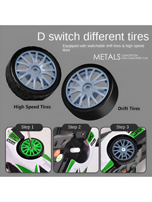 Polar Bear 86 Legend: 1/16 Scale 4WD High-Speed RC Drift Car – 2.4GHz Professional Remote Control Racing Vehicle with Dual Tire Sets and Mist Spray Function TV6387