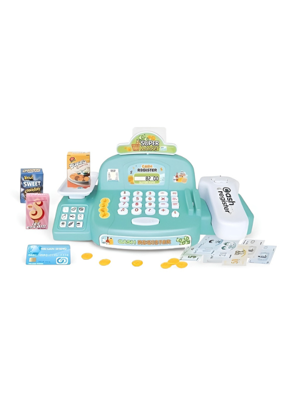Supermarket Electronic Cash Register Toy Set – Interactive Educational Pretend Play Checkout Register for Kids Ages 3+ | Learning Money Management & Role-Play Toy Set Kids TV3224
