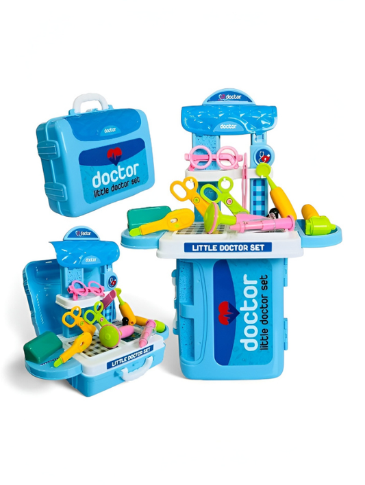 2-in-1 Kids Doctor Medical Playset with Carry Case – Imaginative Role Play Toys for Toddlers & Children TV033