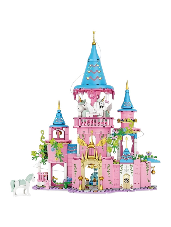 Dream House Fairy Tale Castle Building Set for Kids – 3-Level Princess Play Set with Lights TV6706