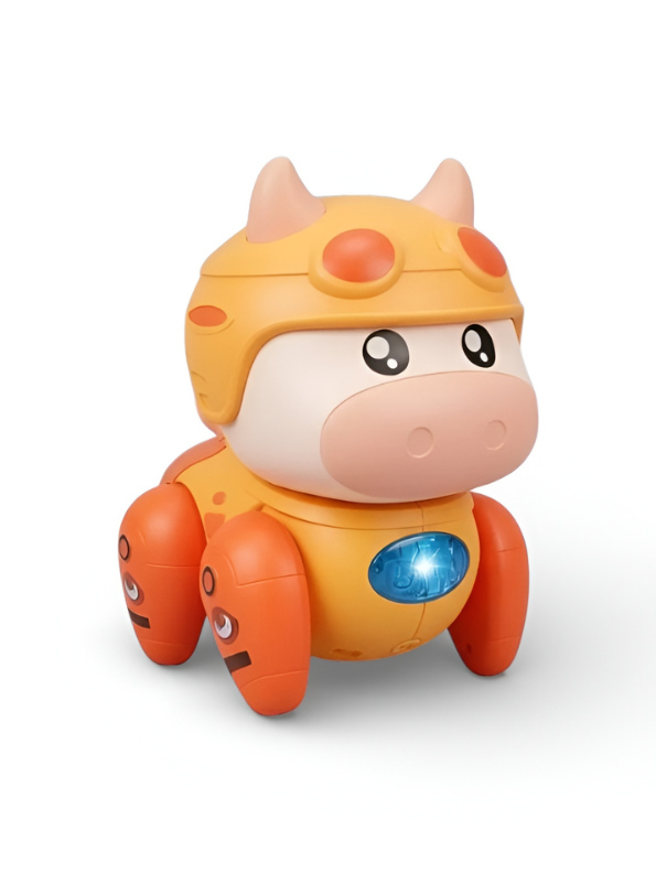 Interactive Musical Walking Cow Toy for Toddlers – Electronic Dancing Baby Cow with LED Lights and Sound | Educational Robotic Animal Toy for Boys and Girls (Ages 3+) TV4667