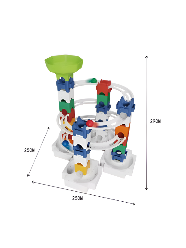 58-Piece Marble Run Set for Kids Ages 3+ – Eco-Friendly Educational Construction Toy, STEM Gravity Track Building Blocks Maze Game for Creative Learning & Development MD354