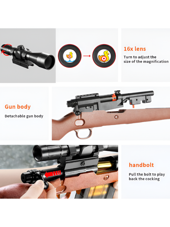 PUBG Kar 98K Tactical Shooting Game Model – 104cm Professional Soft Bullet Toy Gun for Outdoor Combat Play, Realistic Sniper Design for Kids & Adults NX16428