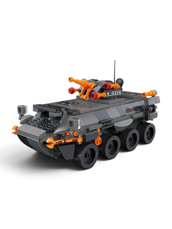Military 3-in-1 Building Block Set | Transformable Armored Tank, Tactical Truck & Stealth Plane | 542+ Pcs STEM Construction Toy for Kids Ages 6+ TV6208