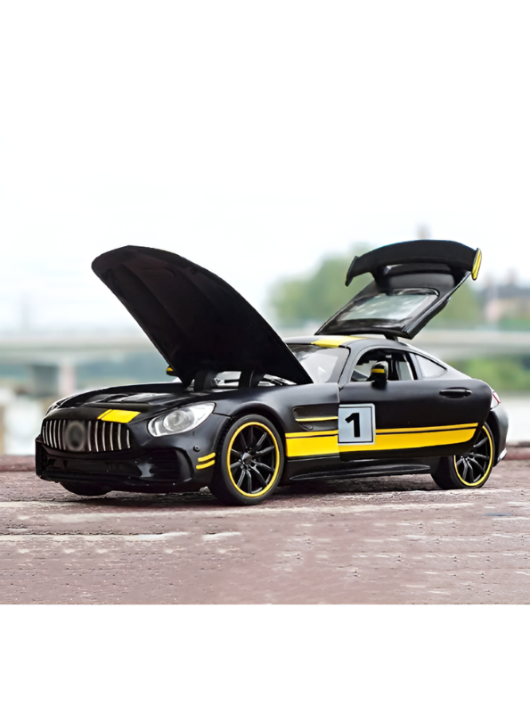 Mercedes-AMG GT R PRO 1:24 Scale Diecast Model Car – Black Premium Detailed Collectible Sports Car Replica for Enthusiasts & Display LMI14037