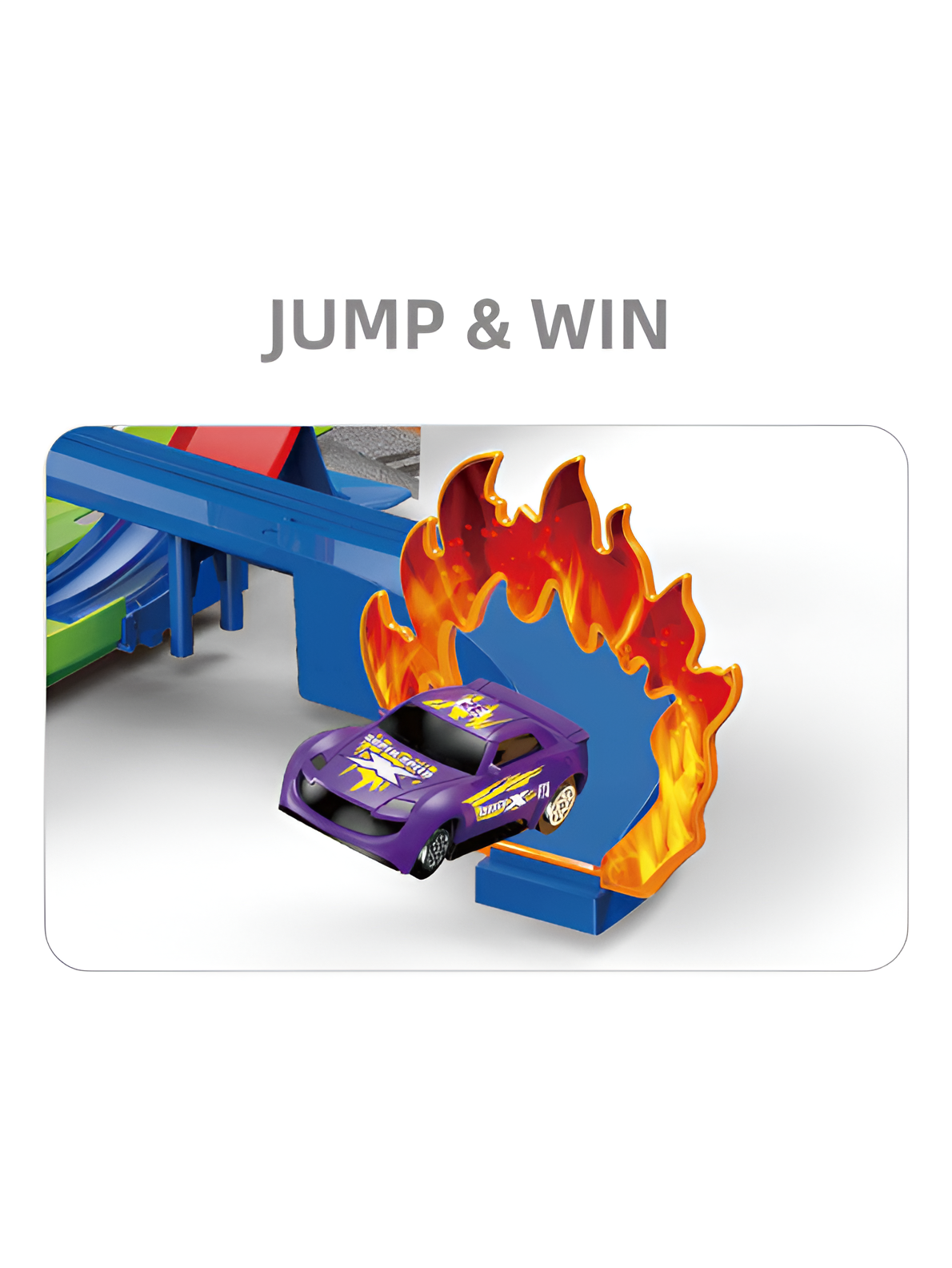 High-Speed Kids Racing Track Set with 360° Gravity Loop, Inertia Power Launcher & Fire Jump Stunt – Action-Packed Toy Car Playset for Ages 3+ TV1833