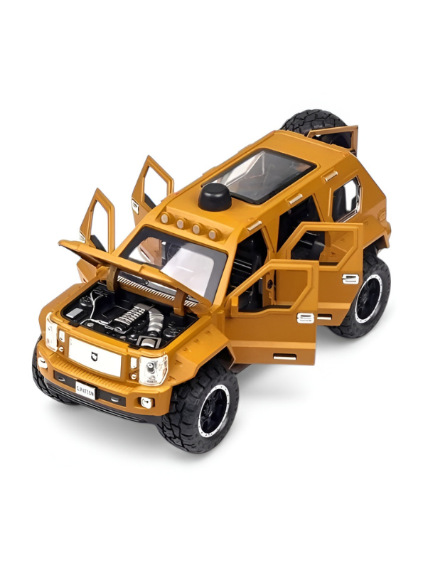 G. Patton GX Off-Road SUV Die-Cast Model Car - 1:24 Scale Alloy Toy Vehicle with Sound & Light, Pull Back Action - Desert Tan - Free Car Inside. TV2661