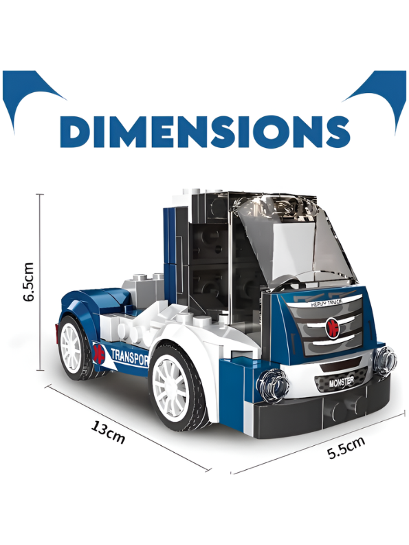 10-in-1 Super Racing Building Bricks Set - 216+ Pcs STEM Construction Toy - Transformable Truck, Race Cars, and Hot Rod Models with Minifigure for Kids TV5049
