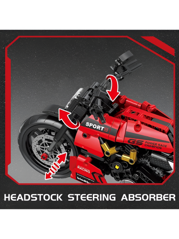497-Piece 2-in-1 Technic Sport Motorcycle & Helicopter Building Block Set TV6345