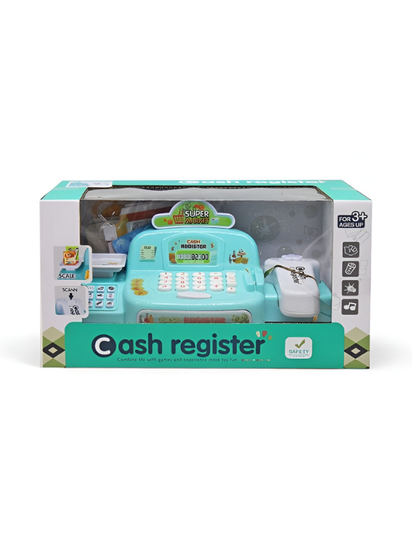 Supermarket Electronic Cash Register Toy Set – Interactive Educational Pretend Play Checkout Register for Kids Ages 3+ | Learning Money Management & Role-Play Toy Set Kids TV3224