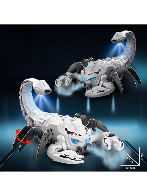 Interactive Mechanical Scorpion Toy with LED Lights, Sound Effects, and Mist Spray Function – Remote Control Robot Scorpion for Kids TV6940