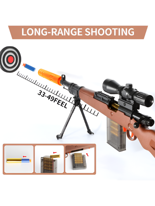 PUBG Kar 98K Tactical Shooting Game Model – 104cm Professional Soft Bullet Toy Gun for Outdoor Combat Play, Realistic Sniper Design for Kids & Adults NX16428