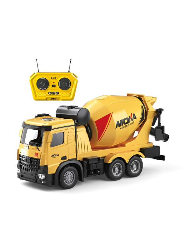 MOKA 2.4GHz RC Concrete Mixer Truck – 7-Function Remote Control Construction Toy for Kids TV6751