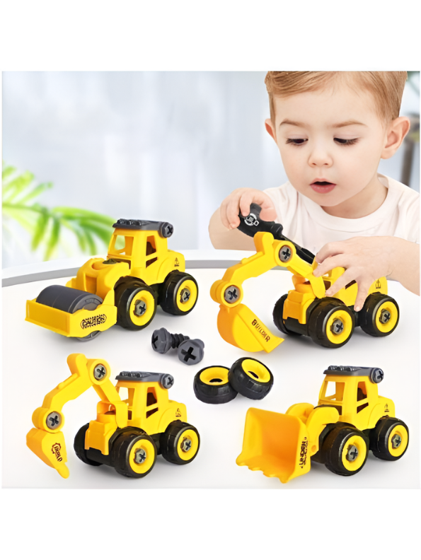 Educational DIY Construction Vehicle Toy Set for Toddlers – Interactive Take-Apart STEM Building Kit for Early Learning and Motor Skill Development TV3550