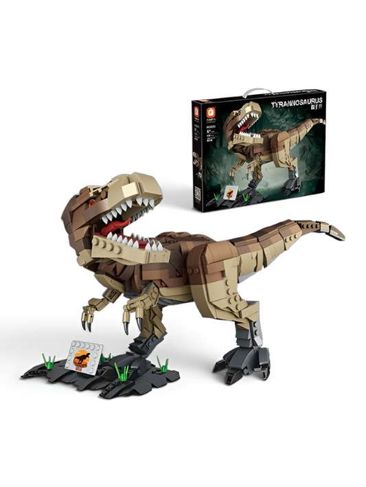 Posable Tyrannosaurus Rex Building Block Set – Highly Detailed Articulated Dinosaur Model for Creative Construction and Display TV6710