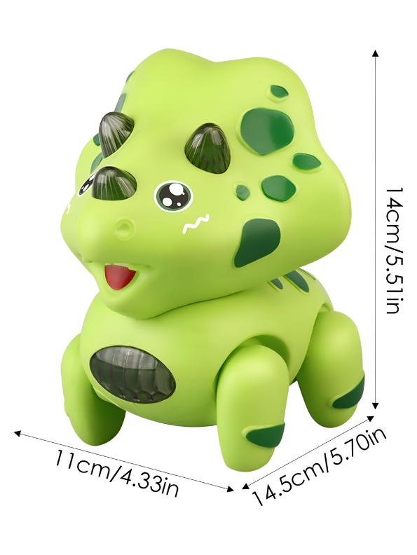 Electric Walking Triceratops Toy for Babies – Musical Crawling Dinosaur with LED Lights, Pull String Action, Early Educational Sensory Toy for Infants and Toddlers TV4682