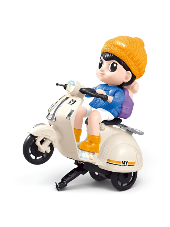 360° Rotating Electric Stunt Motorcycle Toy for Kids – Battery Operated Scooter with Dynamic Music, Dazzling LED Lights, and Automatic Wheel-Lifting Action – Ideal Gift for Boys & Girls Ages 3+ TV5780