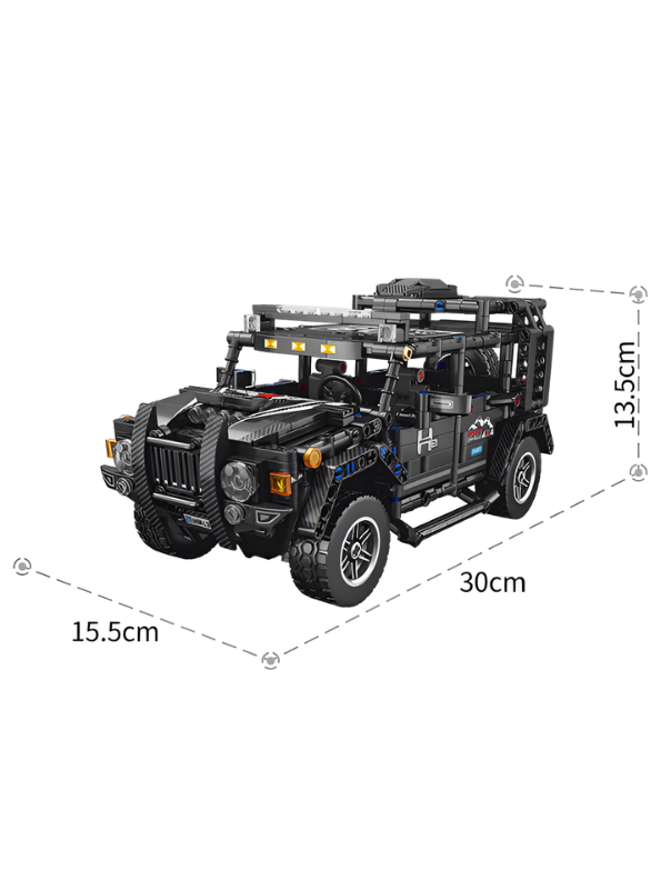 4x4 Off-Road Building Block Truck – Pull-Back Motor, Realistic Design, and Interactive AR Learning, 8+ Years TV6705