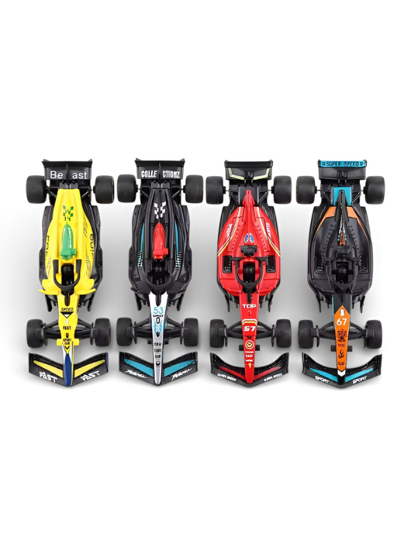 Formula 1 1:43 Scale Diecast Racing Car Set (Pack of 4) – High-Speed F1 Model Toy Cars for Kids, Collectors & Motorsport Enthusiasts TV6902