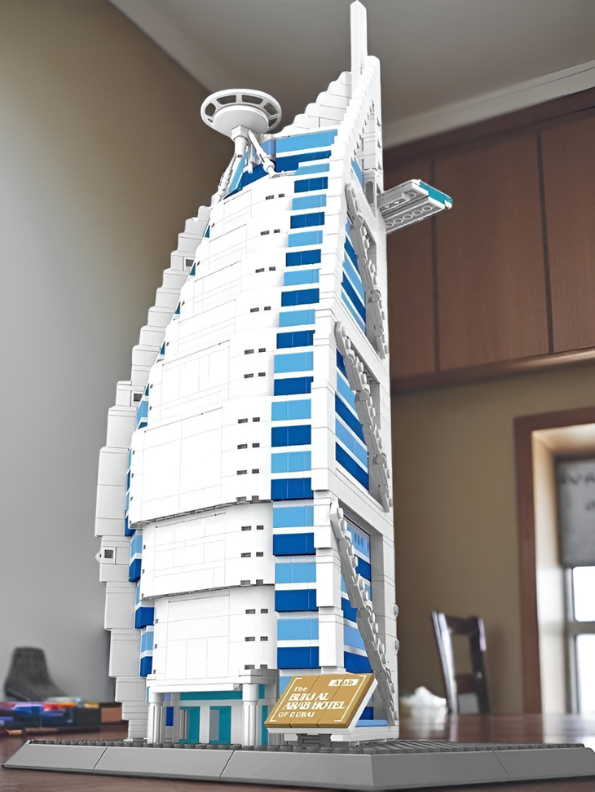Burj Al Arab Dubai Iconic Architecture Building Blocks Set – 2280 Pieces STEM Toy – Large World Wonder Display Model for Kids & Adults TV6068