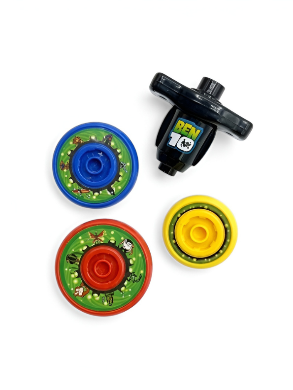 Ben 10 Omnitrix Alien Viewer Spinning Top Battle Set with 3 Alien Tops & Black Power Launcher – Interactive Beyblade-Style Battle Toy for Kids TV1010