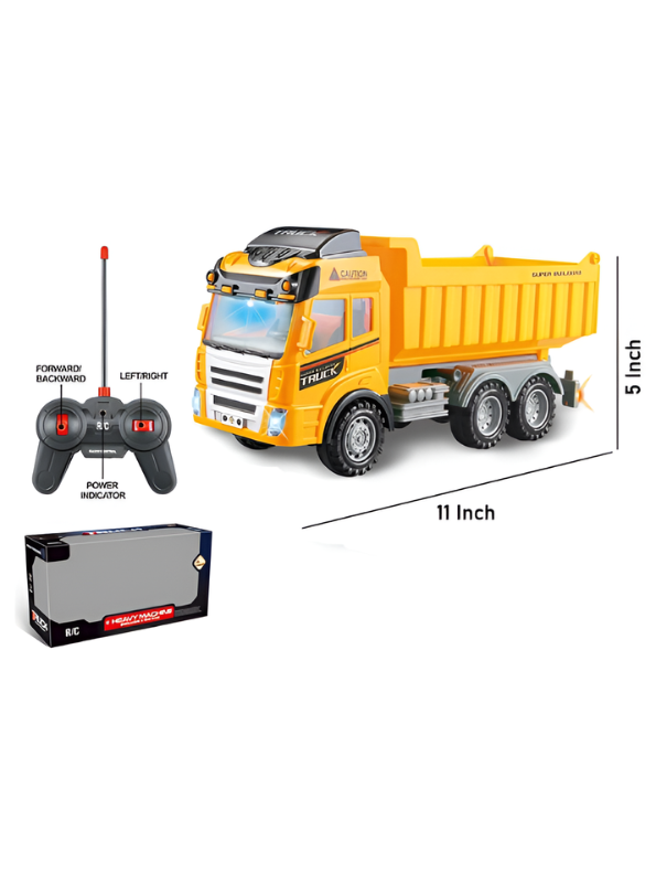 Remote Control Dump Truck for Kids: Durable Construction Toy with Lights and Sound TV423