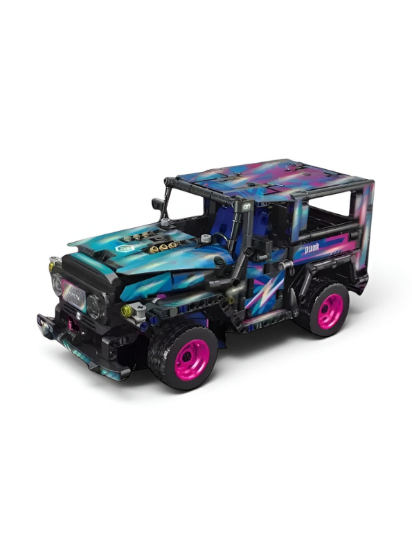 Cyberpunk Off-Road SUV Building Block Set – 910 Pieces, Pull-Back Action Toy Vehicle for Kids & Adults, Futuristic DIY Construction Kit with High-Performance Design TV6704