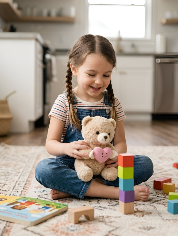 Teddy Bear with Winged Heart – 10-Inch Plush Soft Cuddly Stuffed Animal Toy for Toddlers and Kids ST16499