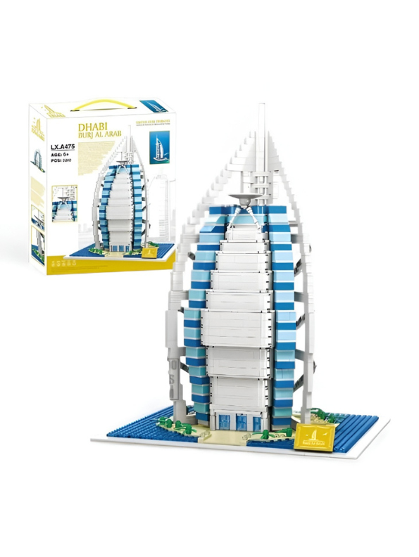 Burj Al Arab Dubai Iconic Architecture Building Blocks Set – 2280 Pieces STEM Toy – Large World Wonder Display Model for Kids & Adults TV6068