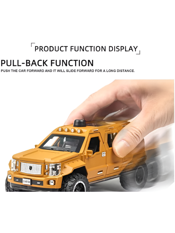 G. Patton GX Off-Road SUV Die-Cast Model Car - 1:24 Scale Alloy Toy Vehicle with Sound & Light, Pull Back Action - Desert Tan - Free Car Inside. TV2661