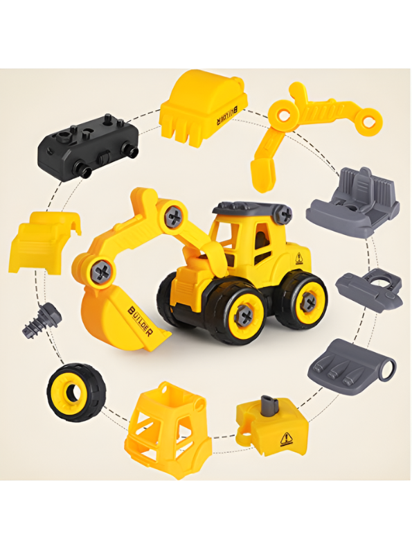 Educational DIY Construction Vehicle Toy Set for Toddlers – Interactive Take-Apart STEM Building Kit for Early Learning and Motor Skill Development TV3550